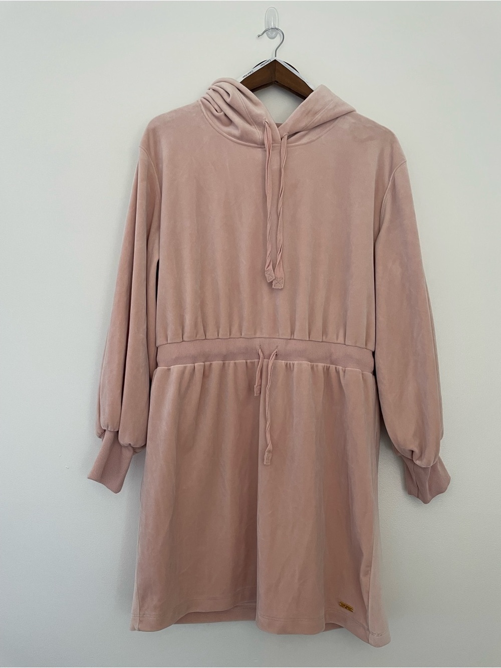 Calvin Klein Velvet Casual Comfy Lounge Sweatshirt Dress